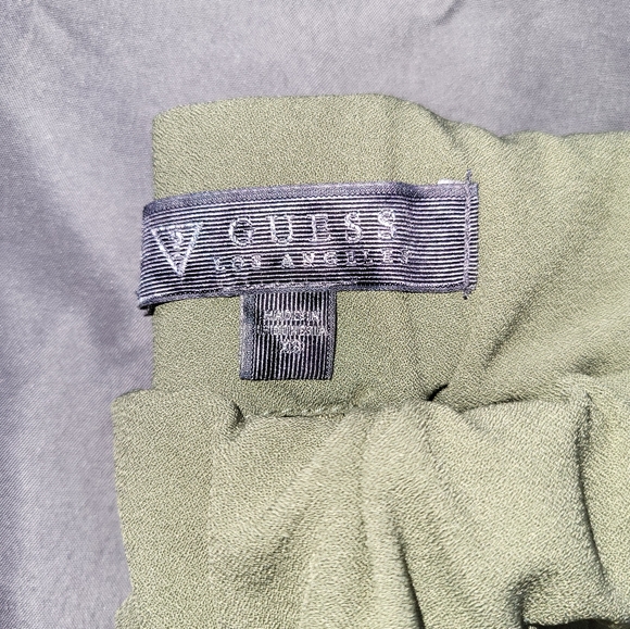 GUESS Jogger Pants Olive Army Green w/ Pink XS - Picture 2 of 2